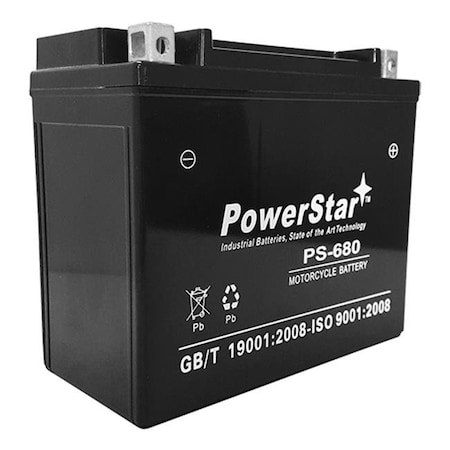 POWERSTAR PowerStar PS-680-401 YTX20L-BS Battery Fits 2004-2002 Bombardier-Ski Doo Snowmobile ZX Types PS-680-401